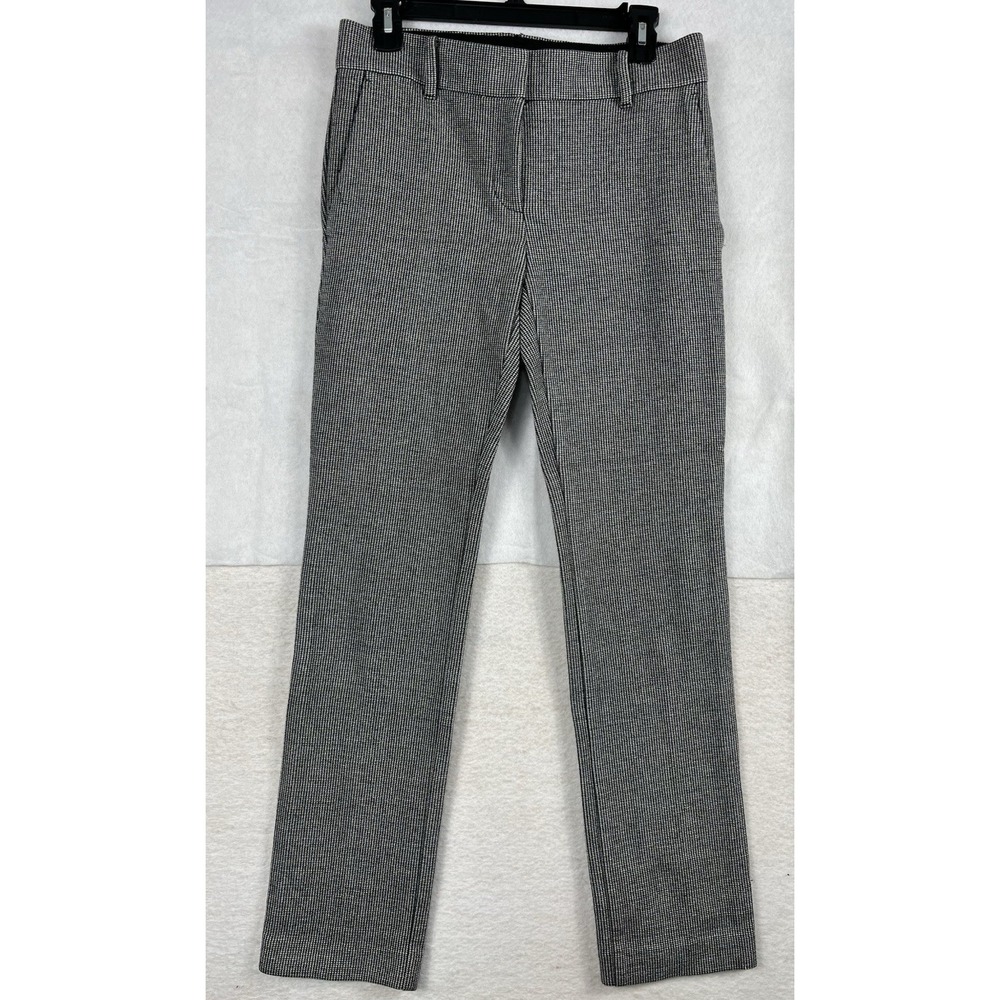 Ann Taylor Gray Micro Check Dress Pants Women's Size 2 Career Work Trousers